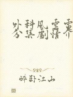 外科风云电视剧分集剧情介绍