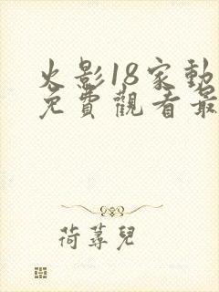 火影18家动漫免费观看最新版本