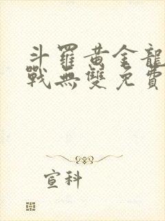 斗罗黄金龙神斗战无双免费阅读小说