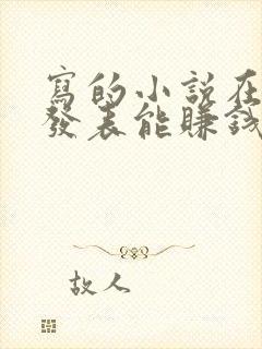 写的小说在哪里发表能赚钱封面