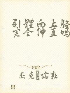 引体向上胳膊要完全伸直吗封面