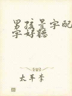 男孩晨字配哪个字好听