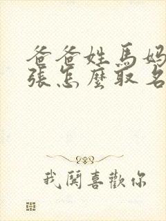 爸爸姓马妈妈姓张怎么取名封面