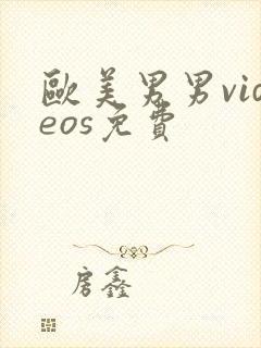 欧美男男videos免费