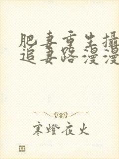 肥妻重生摄政王追妻路漫漫短剧封面