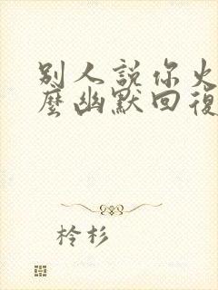 别人说你火了怎么幽默回复