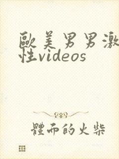 欧美男男激情同性videos