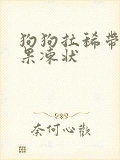 狗狗拉稀带血成果冻状