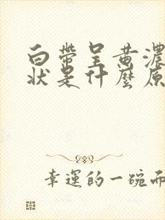 白带呈黄浓鼻涕状是什么原因