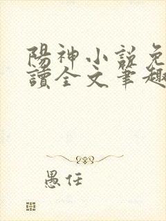 阳神小说免费阅读全文笔趣阁封面