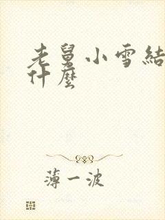 老舅小雪结局是什么