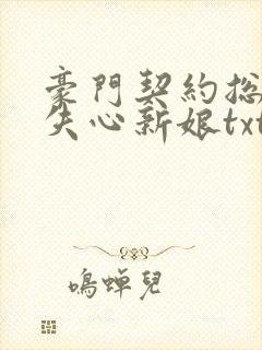 豪门契约总裁的失心新娘txt封面