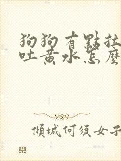 狗狗有点拉稀还吐黄水怎么回事