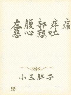 左腹部疼痛伴随恶心想吐