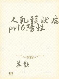 人乳头状病毒hpv16阳性