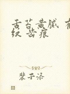 舌苔黄腻 有裂纹 齿痕