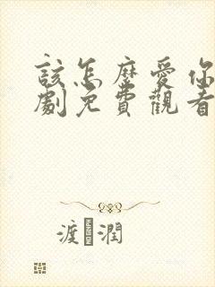 该怎么爱你电视剧免费观看全集