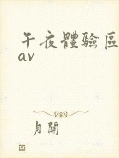 午夜体验区福利av