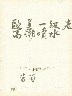 欧美一级老熟妇高潮喷水