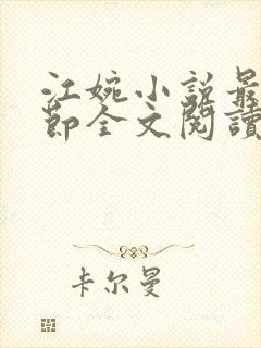 江婉小说最新章节全文阅读封面