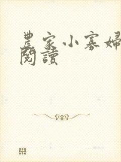 农家小寡妇全文阅读