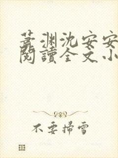 萧渊沈安安免费阅读全文小说