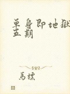 单身即地狱5第五期封面