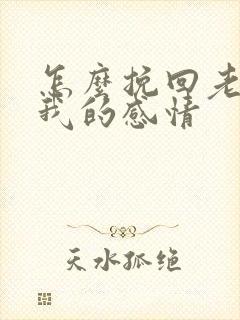 怎么挽回老婆对我的感情