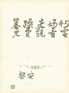 暴躁老妈45集免费观看电视剧