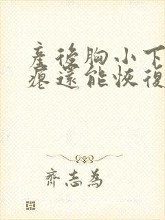 产后胸小下垂干瘪还能恢复吗