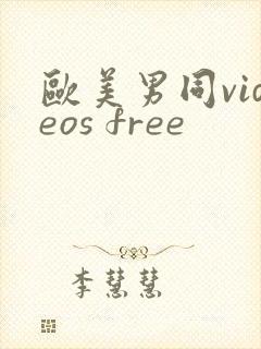 欧美男同videos free封面