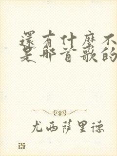 还有什么不可以是哪首歌的歌词