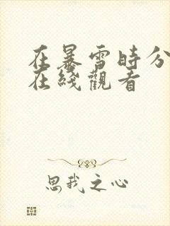 在暴雪时分高清在线观看封面