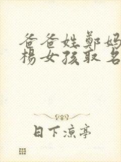 爸爸姓郑妈妈姓杨女孩取名