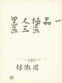 黑人极品一区二区三区