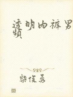 透明内裤男模视频