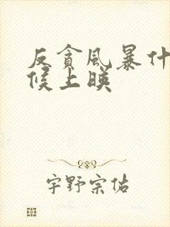 反贪风暴什么时候上映