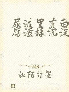 尿液里有白色豆腐渣样沉淀物