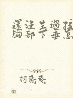 还没生过孩子就胸部下垂怎么办封面