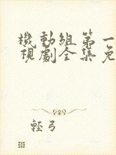 机动组第一季电视剧全集免费观看封面