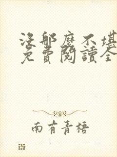 没那么不堪小说免费阅读全文