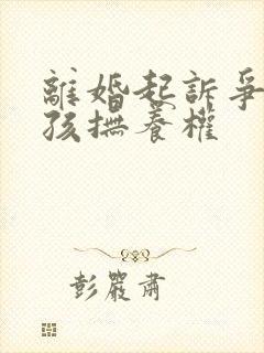 离婚起诉争取小孩抚养权