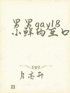 男男gay18小鲜肉互口