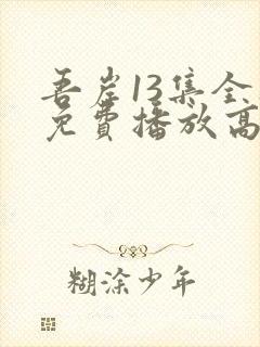 吾岸13集全集免费播放高清版