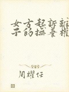 女方起诉离婚孩子的抚养权怎么判定