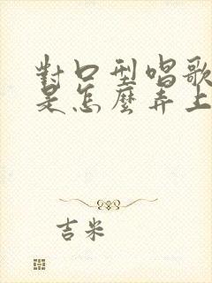 对口型唱歌歌词是怎么弄上去的