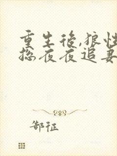 重生后,狼性渣总夜夜追妻