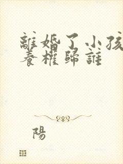 离婚了小孩的抚养权归谁