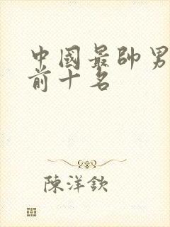 中国最帅男演员前十名