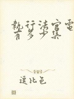 执行法官电视剧有多少集封面